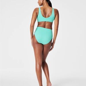 NWT Pique Shaping Swim, Hi-Rise Cheeky Bottom in Tropical Turquoise